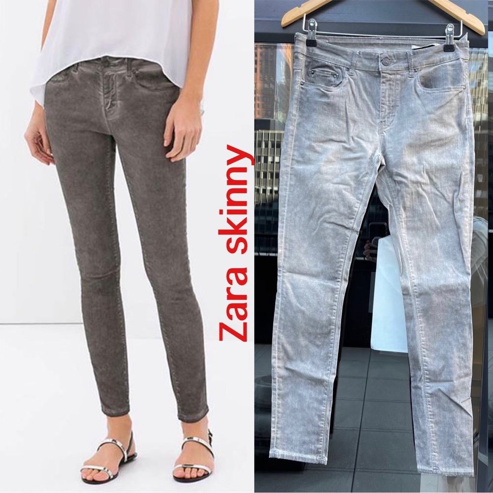 ZARA medium rise slim fit 8 grey